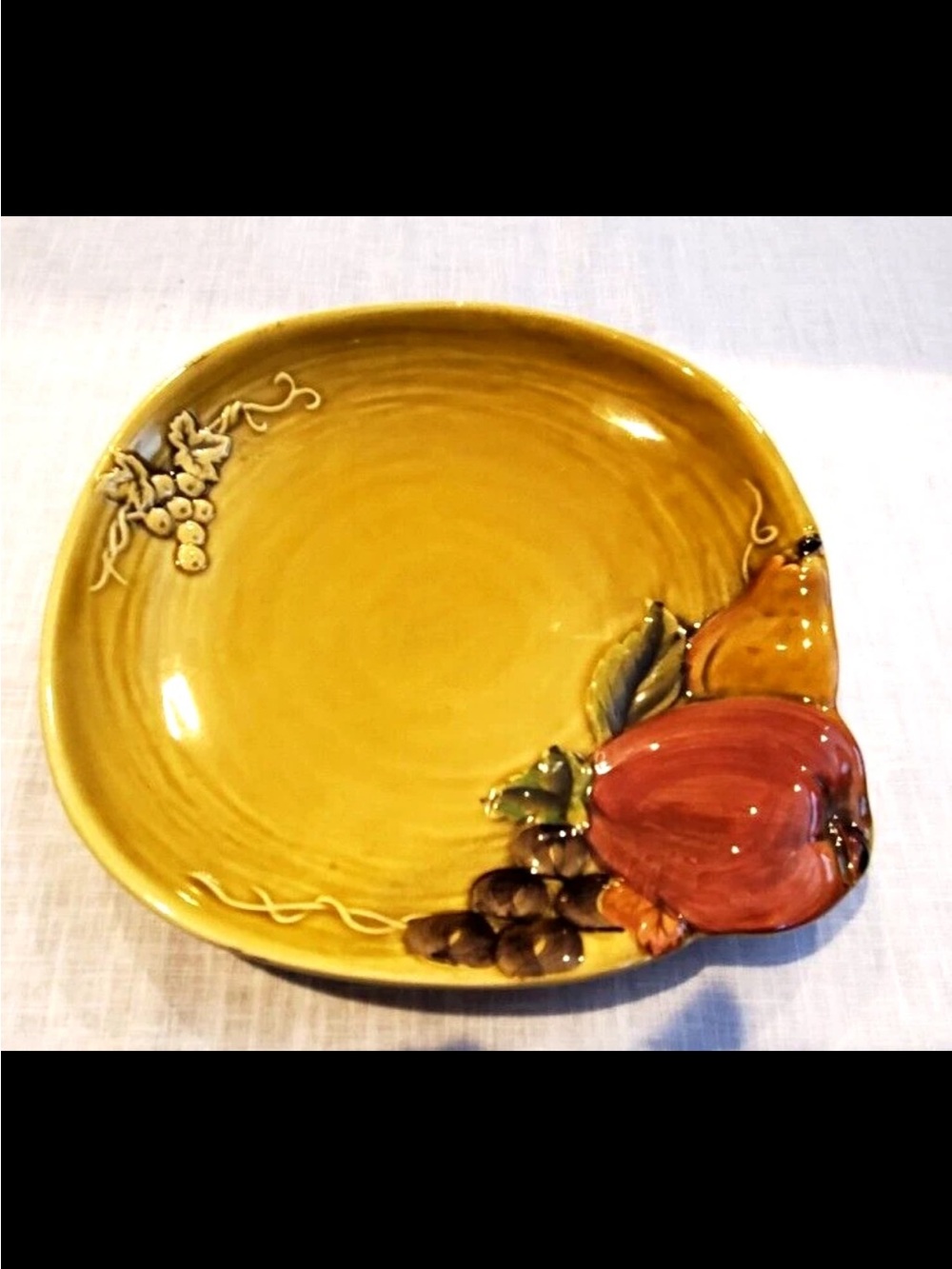 Geo Z Lefton Gold Square fruit plate VTG 8" set of 4